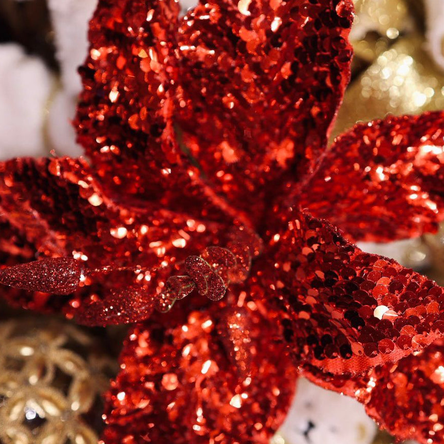 Poinsettia sequin red