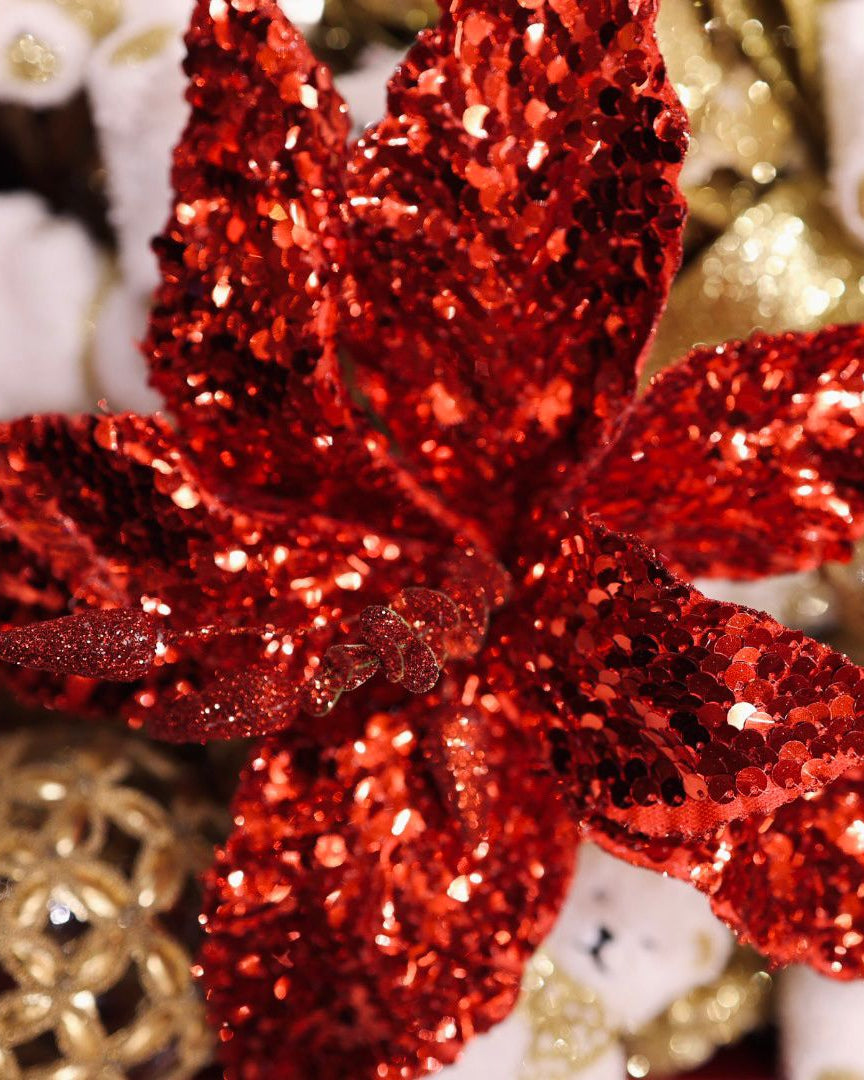 Poinsettia sequin red