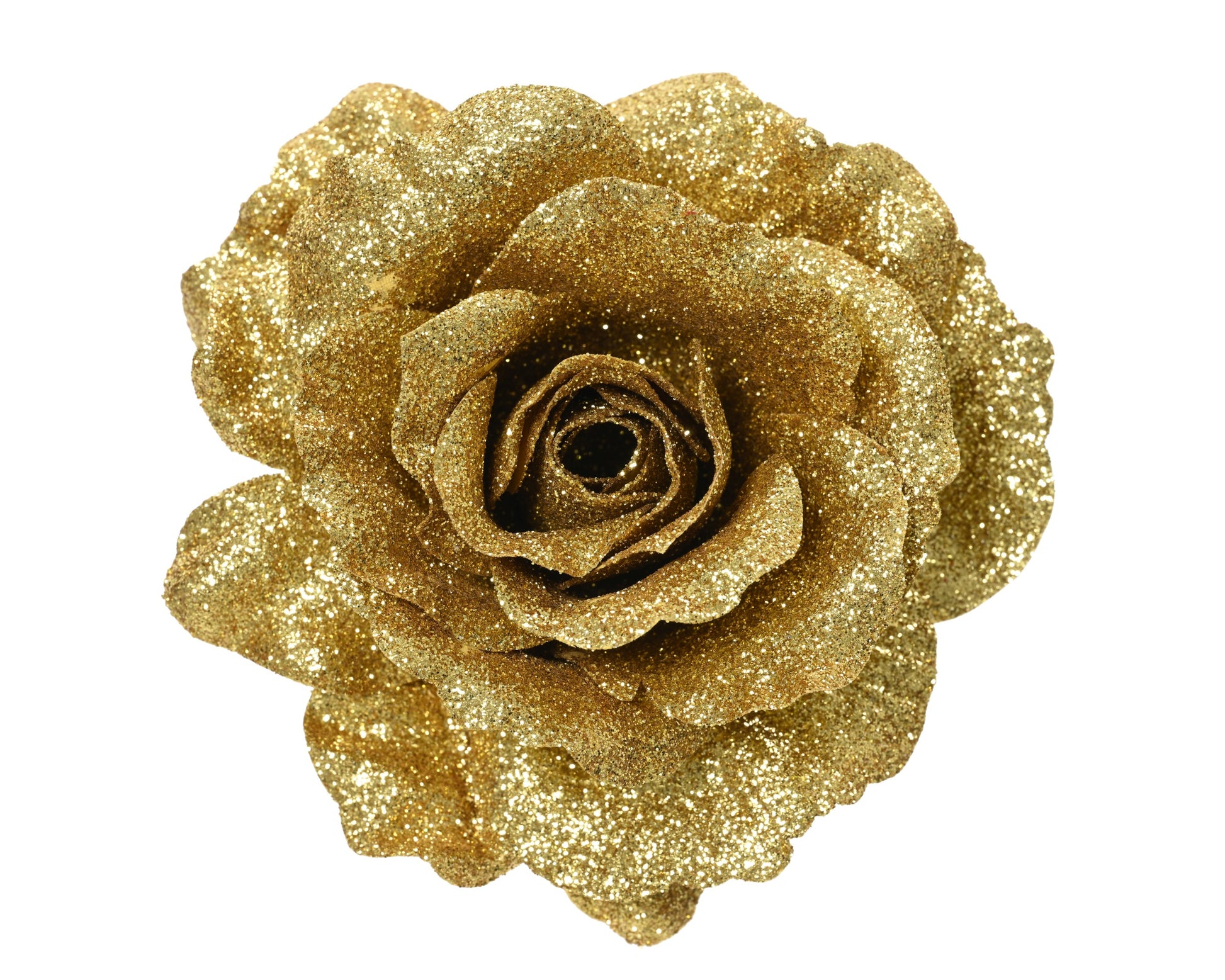 Rose Clip - Gold Glitter