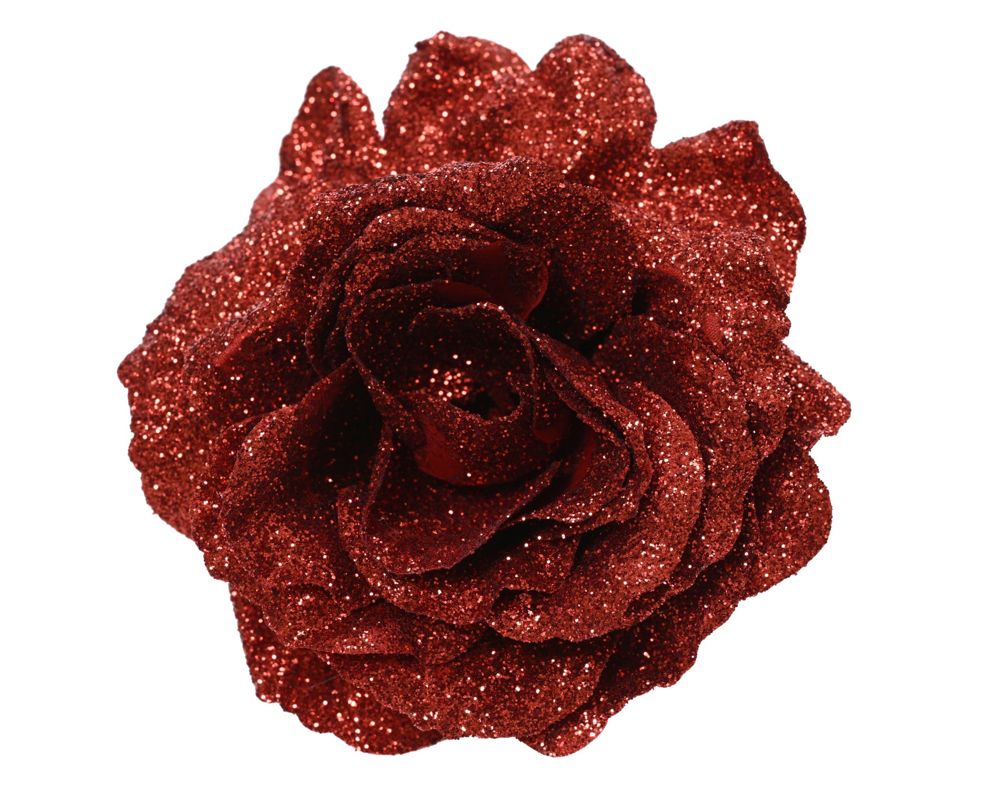 Rose Clip - Gold Glitter