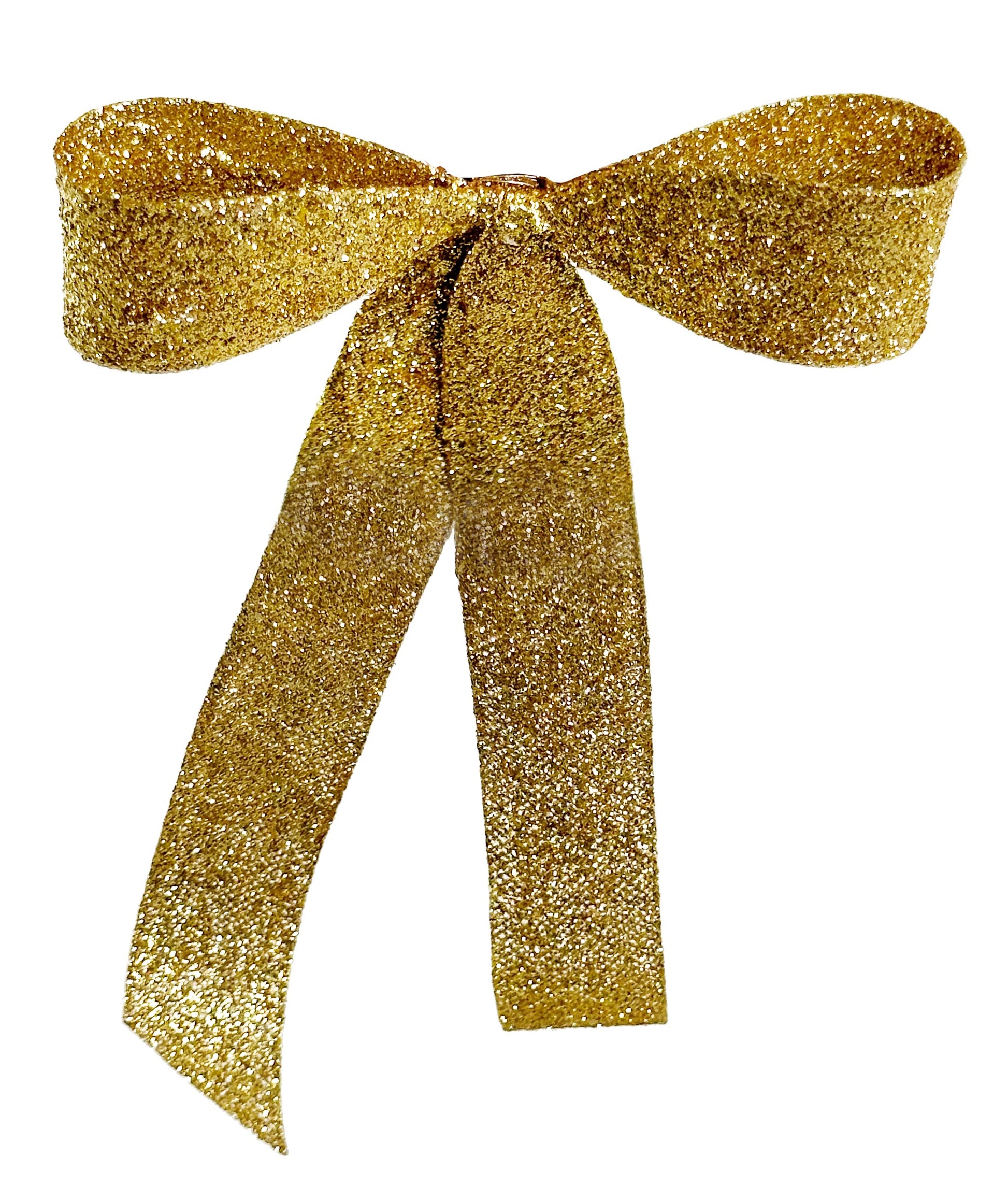 Bow Glitter Clip Medium - Gold