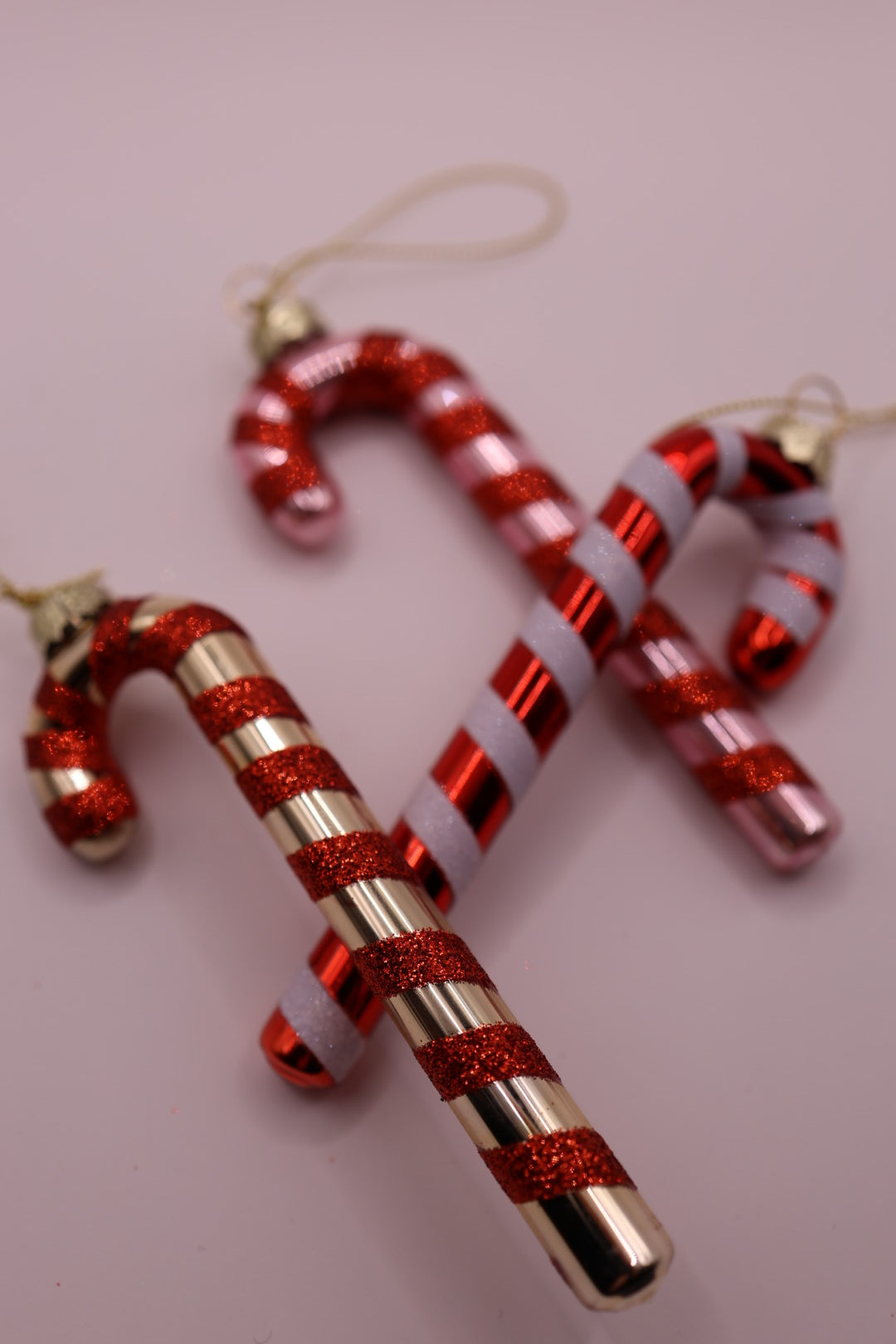Candy Cane - Pink - White - Gold
