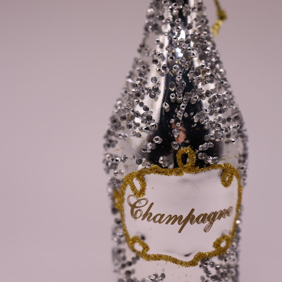 Champagne silver glitter