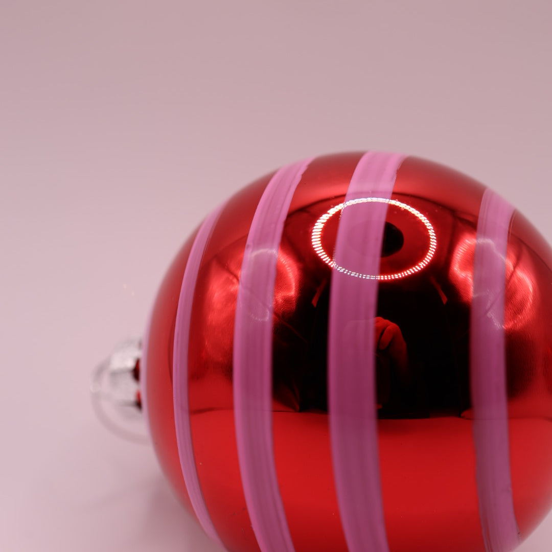Red Pink Stripe Ball